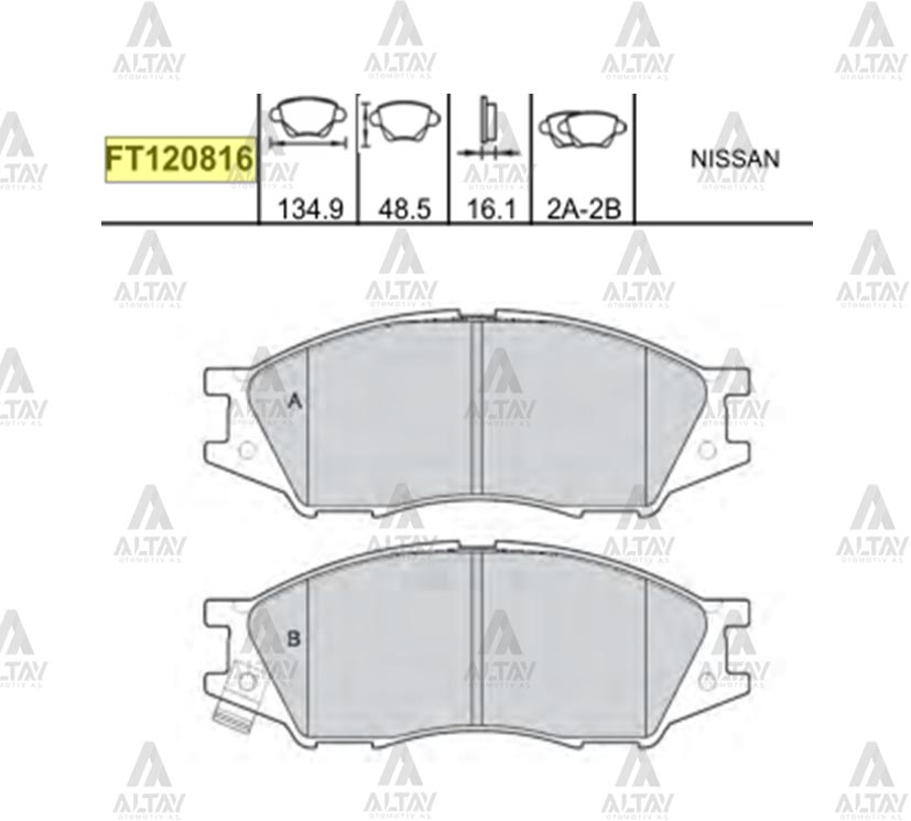 Nissan Almera Ön Fren Balata Ön OEM 41060-6N091 Nissan Almera Ön Fren Balata Ön OEM 41060-6N091